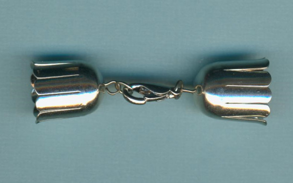 2242575 Karabinerverschluss mit Schmuckkappel 12mm silber