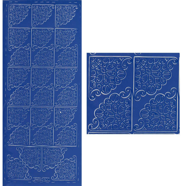 pu400bl Sticker Ecken 18 blau