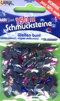 Schmucksteine-Set Wellen bunt