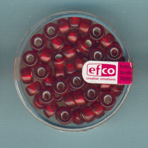 2126428 Pony Perlen 6mm rot 50 Stück