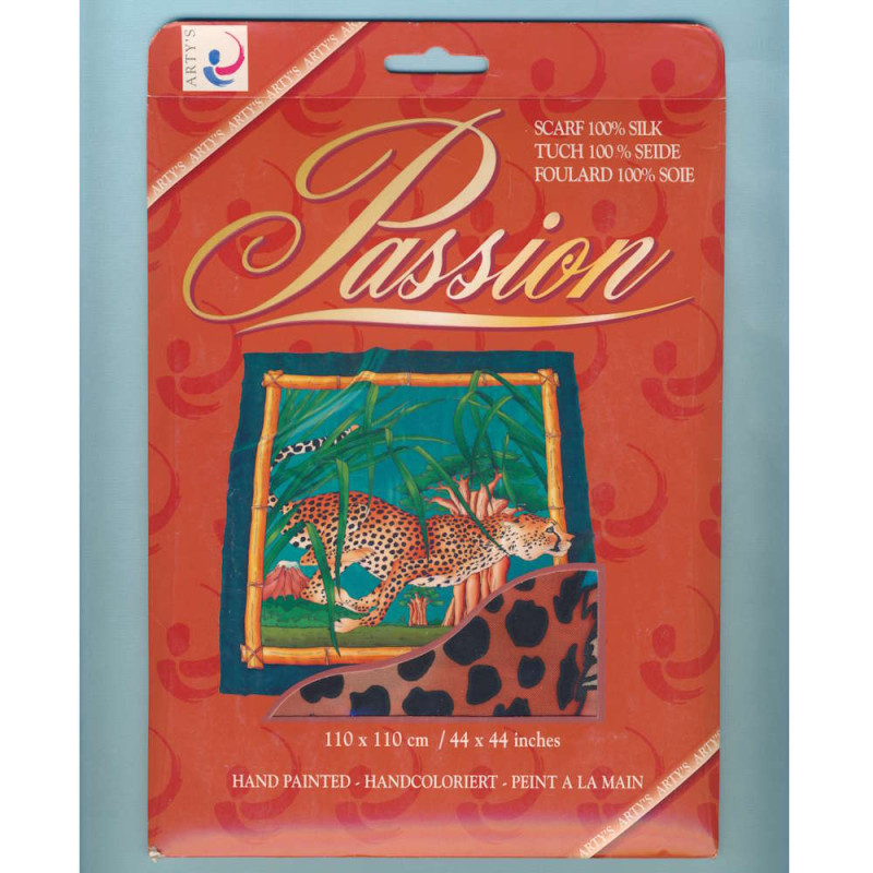 apsc57 Handbemaltes Seidentuch Savage 90x90cm