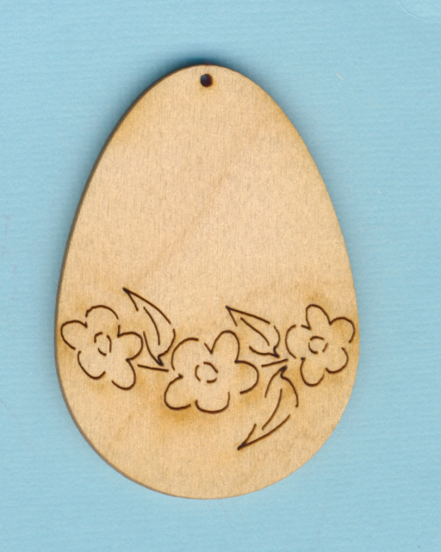 eih6506 Holz Deko Ei mit Blütenranke 6cm