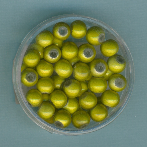 0733-06104 Miracle Beads 6mm limette 40 Stück