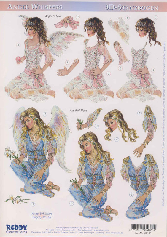 82050 3D Stanzbogen A4 Angel Whispers 2