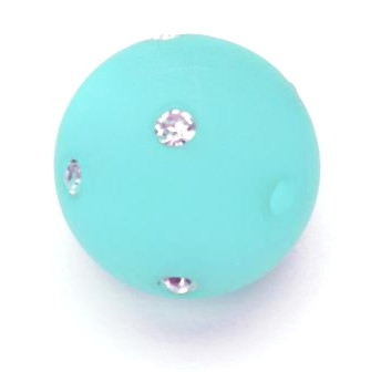6091432 Polarisperle 14mm mit Swarovski-Strass mint