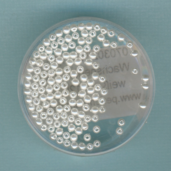 0703-02314 Wachsperlen 2mm weiß 120 Stück