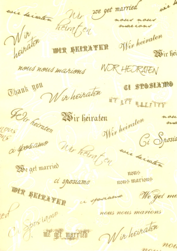 tp71 Transparentpapier Wir heiraten A4