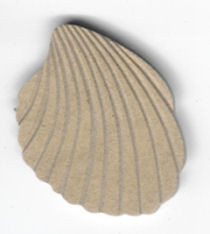 084000010 Holz Dekor Muschel liegend 5x5,5cm