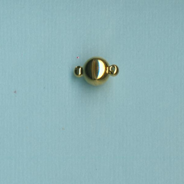 97320 Magnetverschluss Edelstahl 8mm rund gold