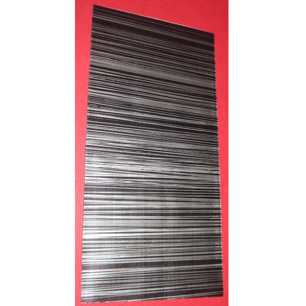 7008151 Kerzen Wachsplatte gestreift silber-schwarz 200x100mm