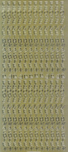 pu461g Sticker Frohe Weihnachten 13 gold