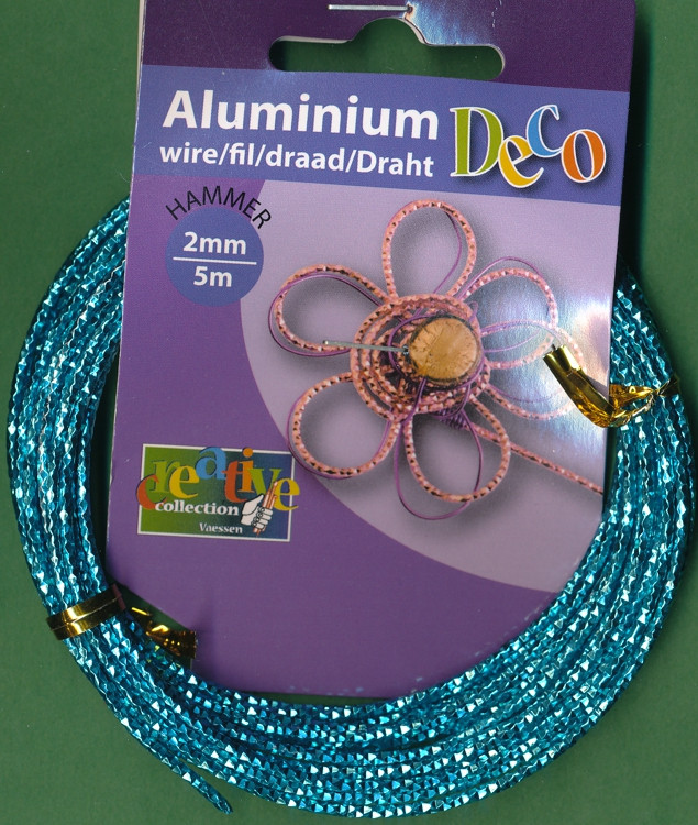 24266012 Aludraht 2mm Hammer türkis 5m
