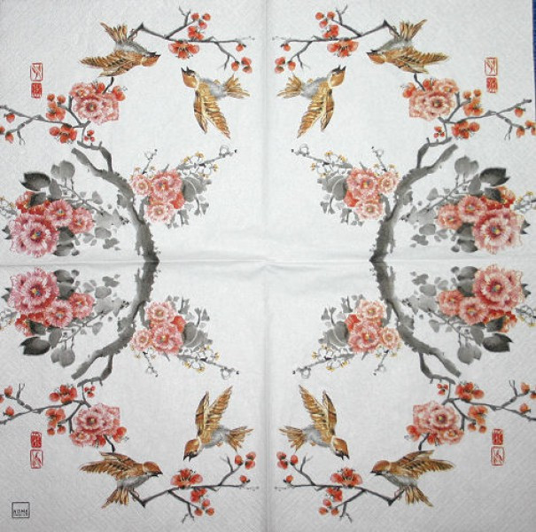 Serviette Frühlingsboten