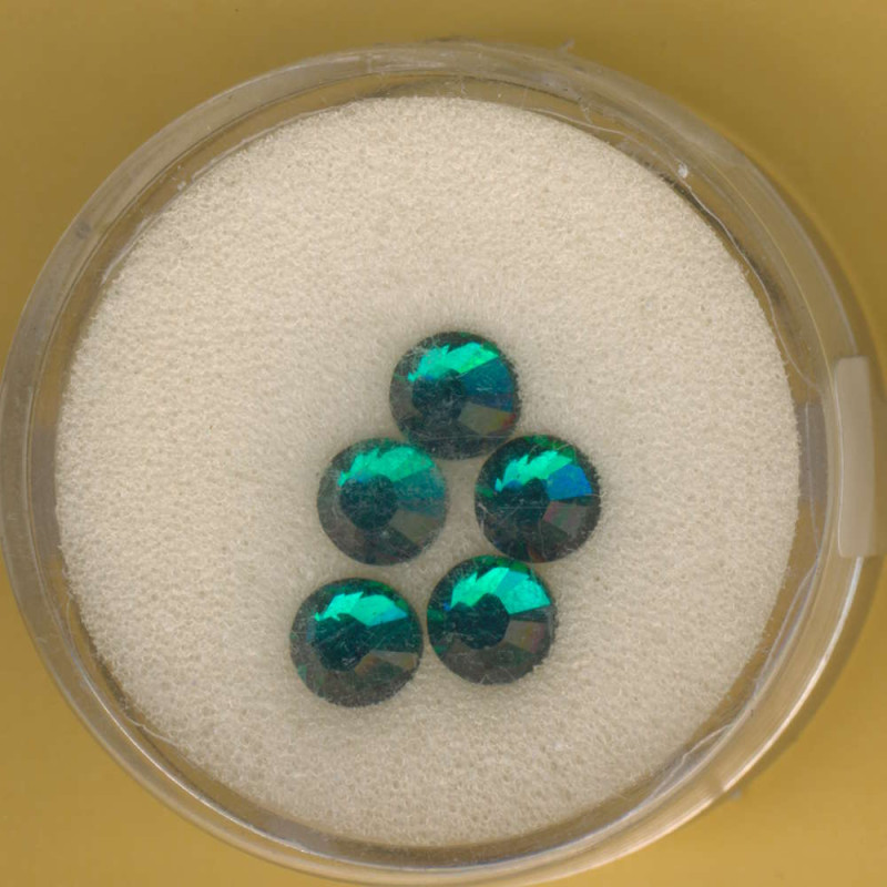 1121-06104 Swarovski Klebesteine 6mm emerald 5 Stück