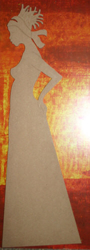 073660000 Holz Dekor Afrikanerin 2 15x45cm