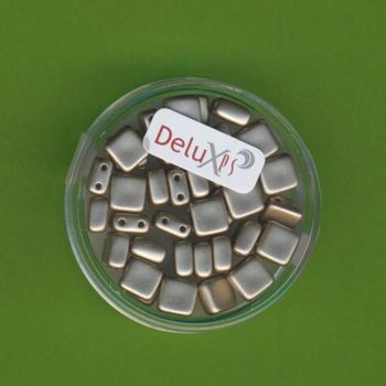 970006914 2 hole Square Beads Deluxes 6mm platin 35 St.