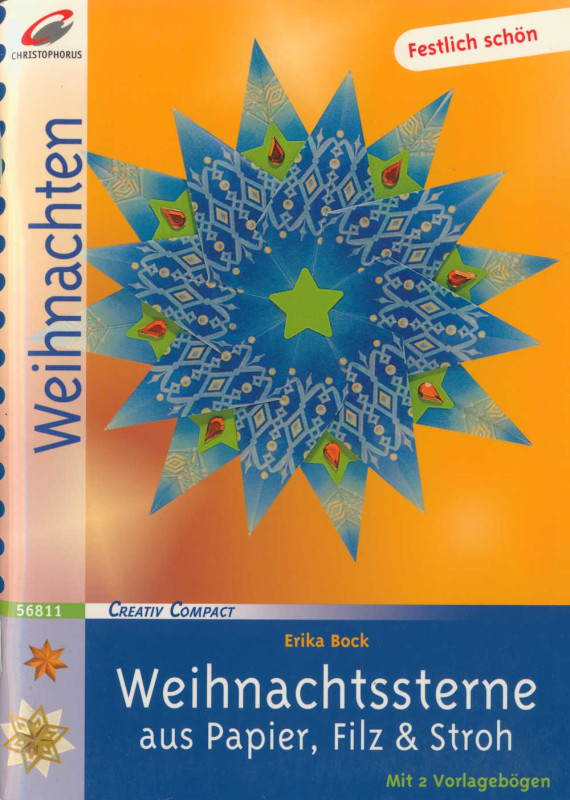 56811 Buch Weihnachtssterne aus Papier, Filz und Stroh