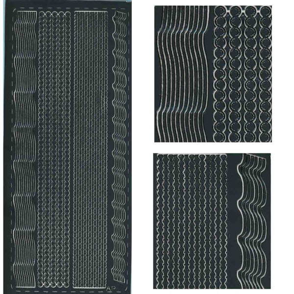 pu167sch Sticker Linien 23 schwarz