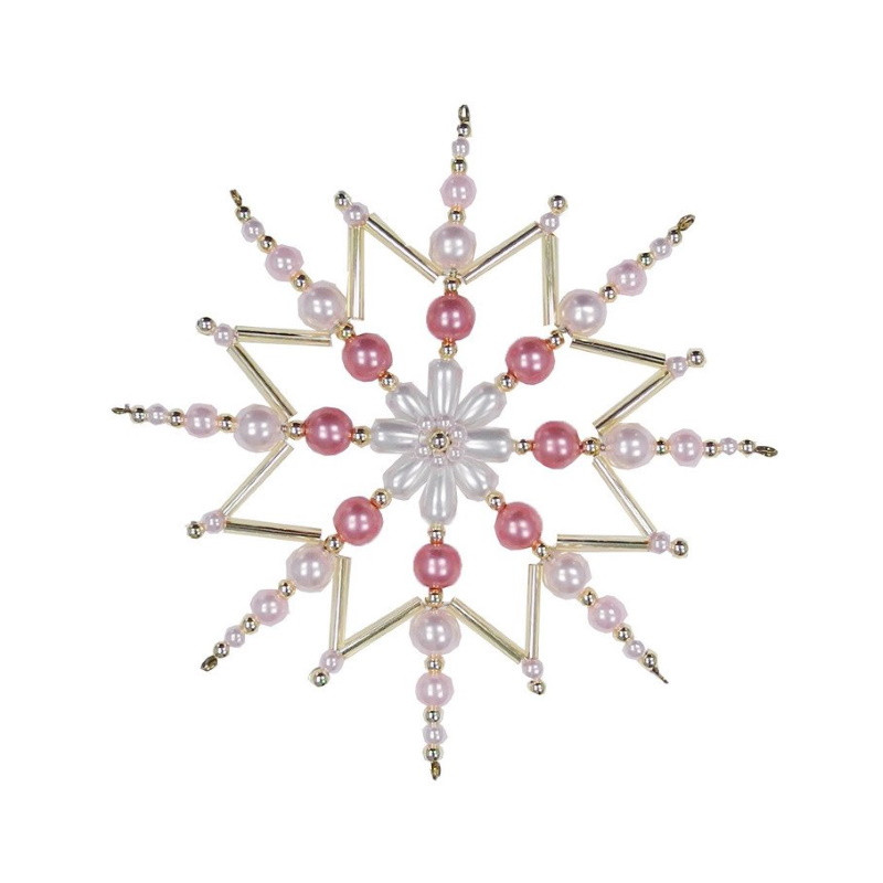 014212155 Bastelset Drahtstern Sternenzauber gold-rosa 12cm