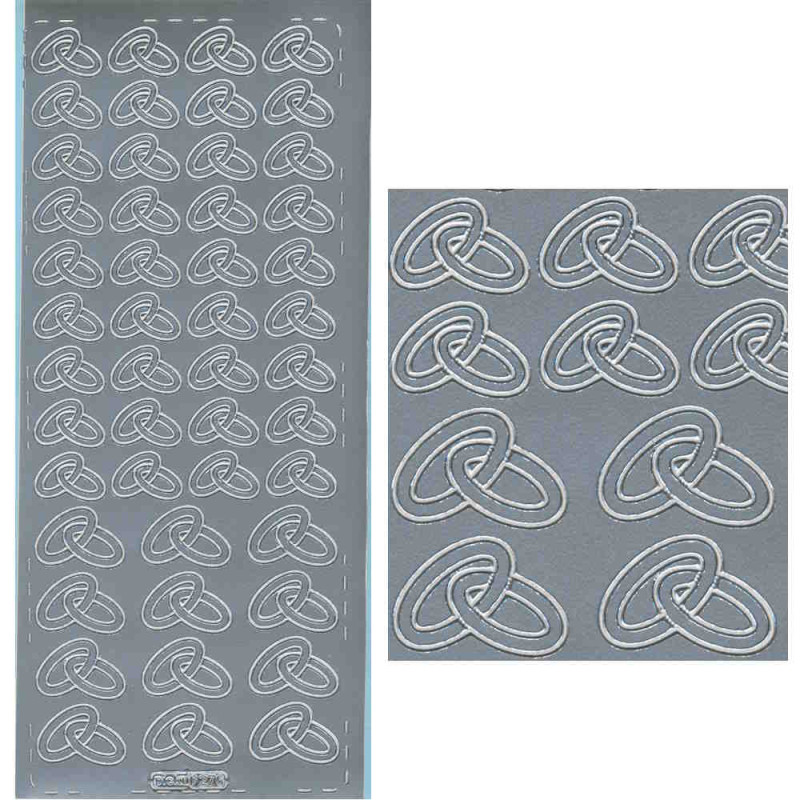 pu276s Sticker Trauringe 5 silber