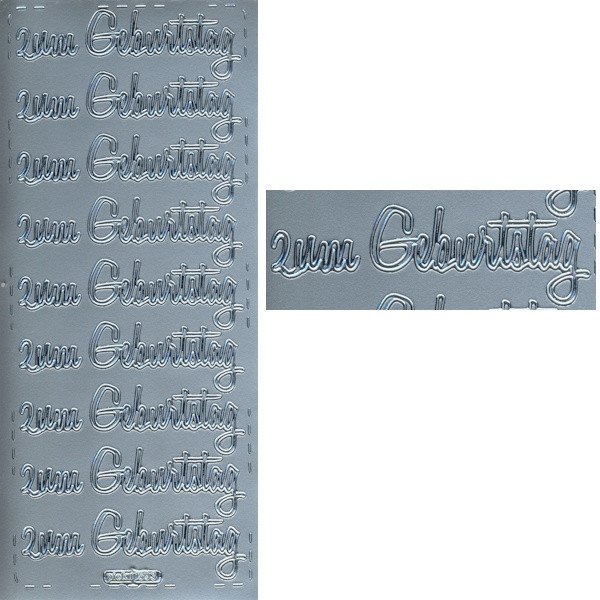 pu593s Sticker Zum Geburtstag 5 silber
