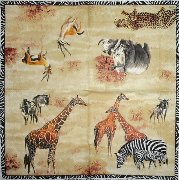 Serviette Wildlife cream