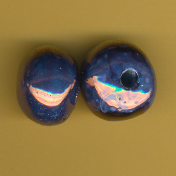 455022181 Keramikperle 23mm flieder kupfer