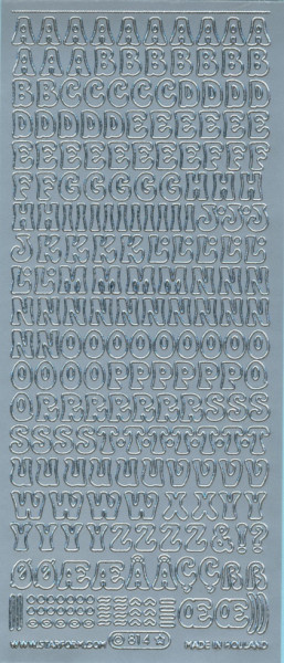 814s Sticker Buchstaben 2 silber