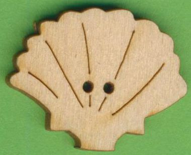 buh1903 Holzknopf Muschel 3cm