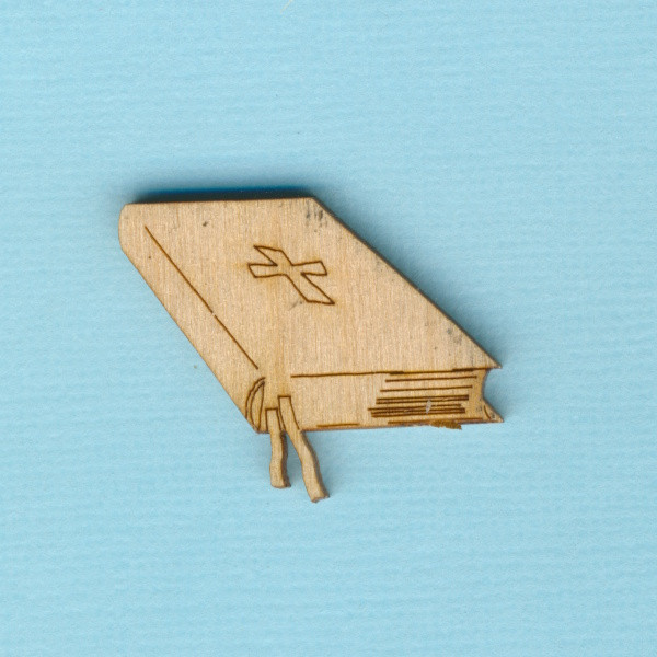 gbh6230 Holz Deko Gebetsbuch geschlossen 3cm