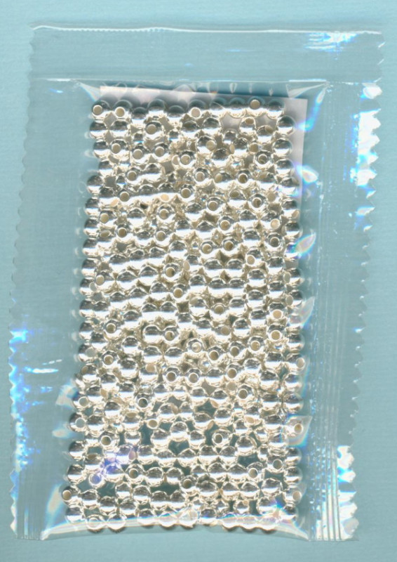 2004204 Wachsperlen 4mm silber metallic 10g in Packung