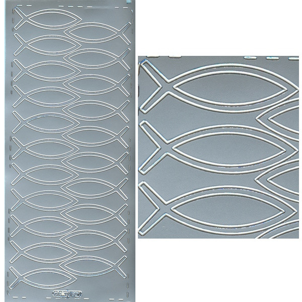 pu601s Sticker Fische 2 silber