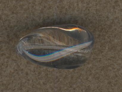 Glasperle Baguette 23x13mm kristall-hellblau