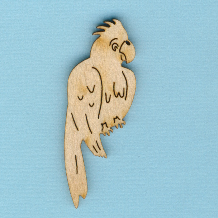 prh8905 Holz Deko Papagei Ara 5cm