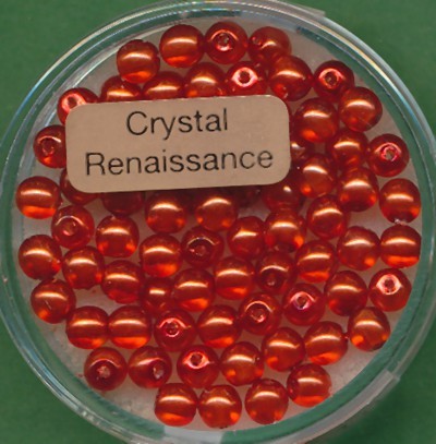 078004074 Crystal Renaissance Perlen 4mm orange 75 Stück