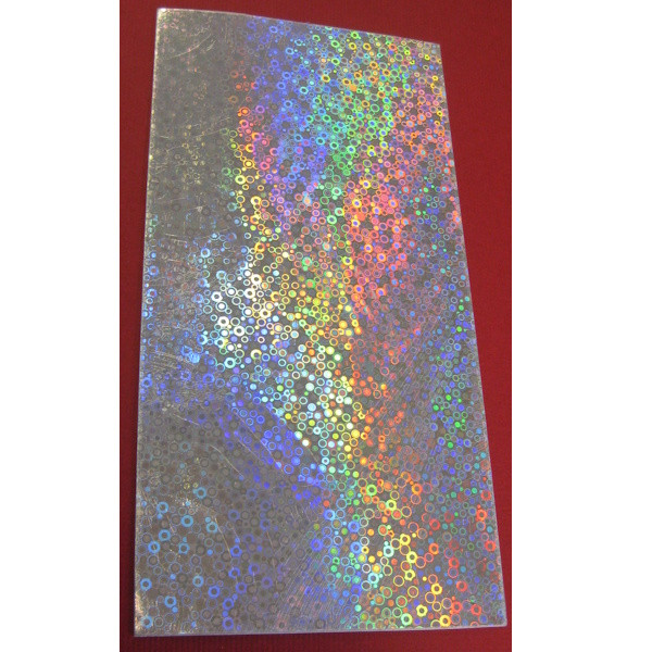 3515681 Kerzen Wachsplatte silber holografic Punkte 200x100mm