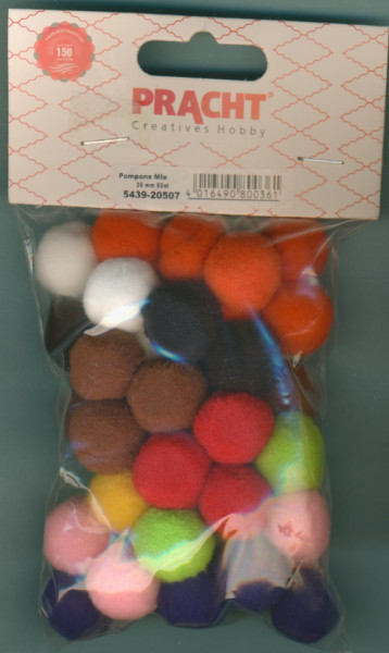 543920507 Pompons 20mm mix 50 Stück