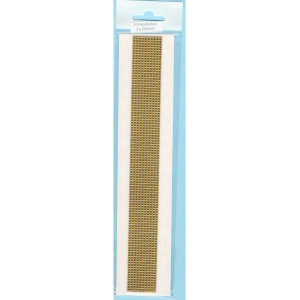 220393 Kerzen Wachs Perlstreifen 3mm gold 25cm 10 Stück