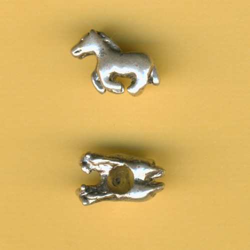 70901849 Metallperle Charms Pferd 15x11mm silber