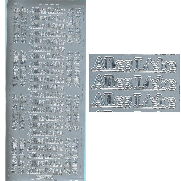 530s Sticker Alles Liebe silber