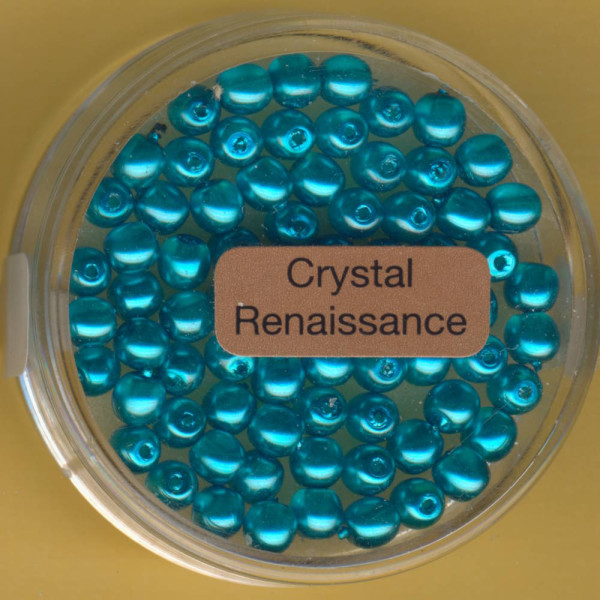 0780-04854 Crystal Renaissance Perlen 4mm türkis 75 Stück in Dose