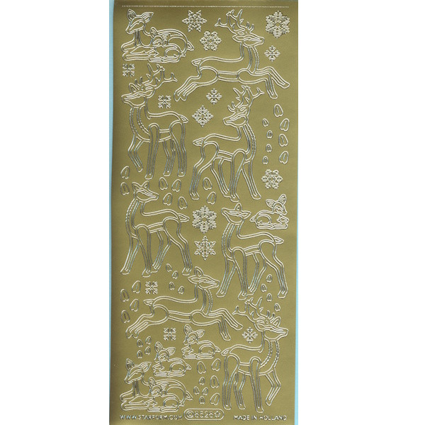ls8528g Sticker Hirsche gold