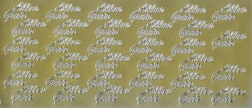 pu027g Sticker Alles Gute 4 gold