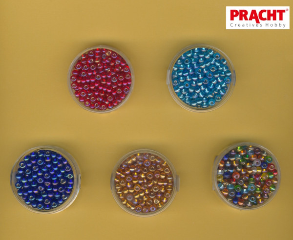 Pracht Rocailles Perlen 4,5mm Silbereinzug AB