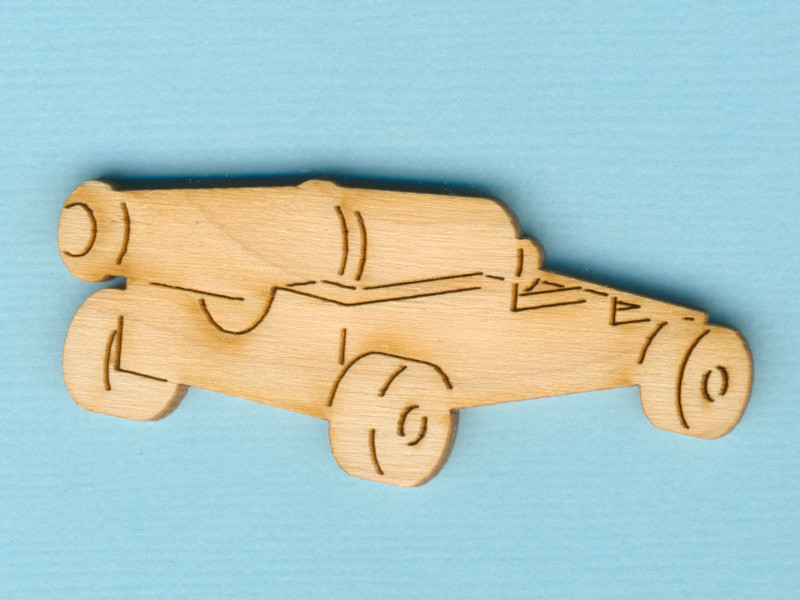 prh3406 Holz Deko Schiffskanone 6cm