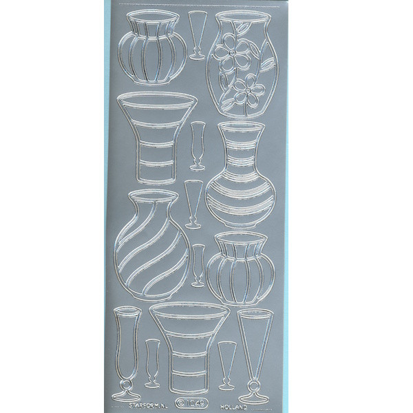 cl1049s Sticker Vasen silber