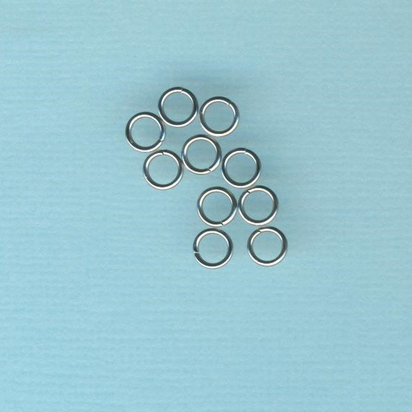 44689 Offene Ringe Edelstahl 0,8x5mm 10 Stück