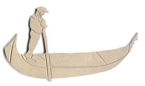 085160003 Holz Dekor Gondoliere 10,3x18cm