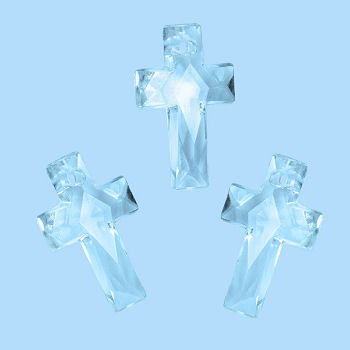 3860923 Acrylkreuz 16x10mm hellblau 10 Stück