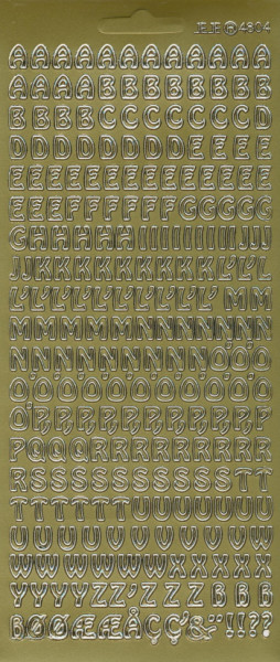 1500530 Sticker Buchstaben 3 gold